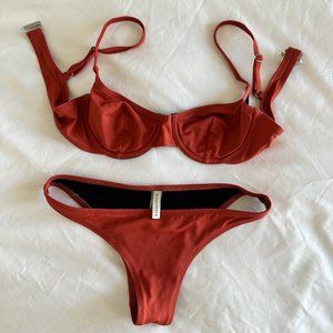 SOLID & STRIPED "Eva" bikini in clay XS